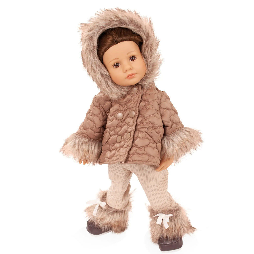 Poppenoutfit Boutique Combi Pink Winter - voor poppen van 30 - 36 cm - Poppenkleding Götz - In den Olifant
