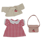 Poppenoutfit Cherry Gingham Outfit Set - 35 cm - Poppenkleding Olli Ella - In den Olifant