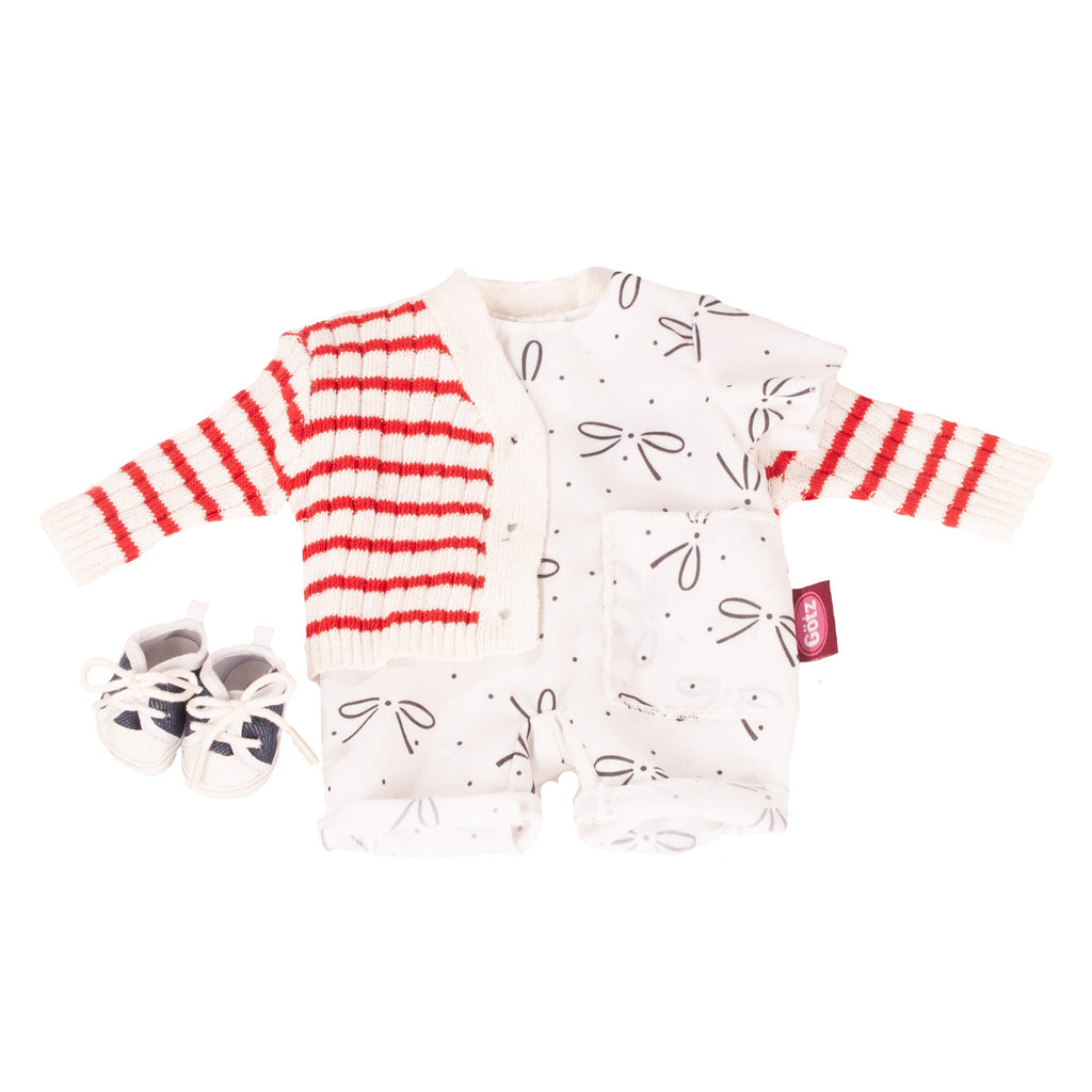 Poppenutfit Baby Combi The Bow - voor babypoppen 30-33 cm - Poppenkleding Götz - In den Olifant