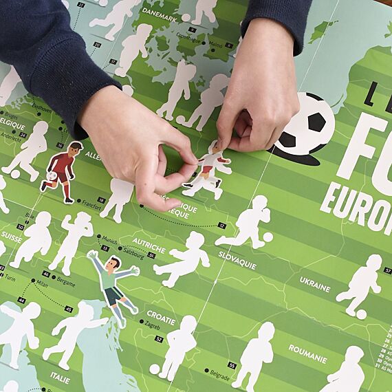 Educatieve Xxl Poster + 60 Stickers Football | 6-12 Jaar