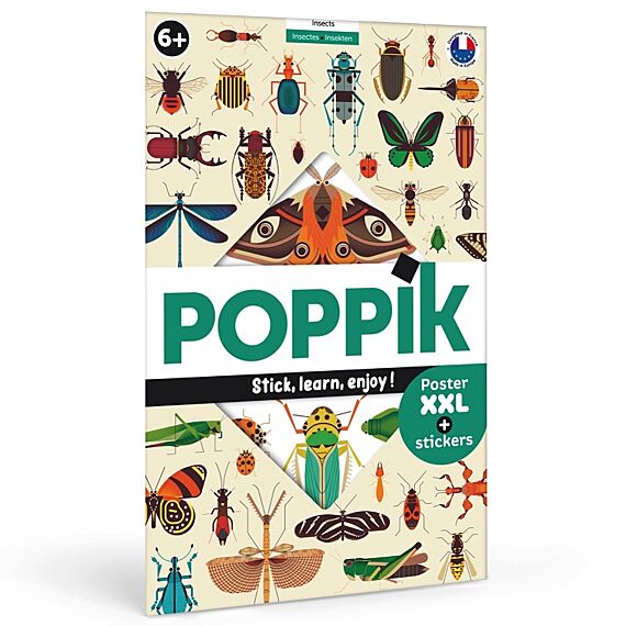 Educatieve Xxl Poster + 44 Stickers Insect | 6-12 Jaar