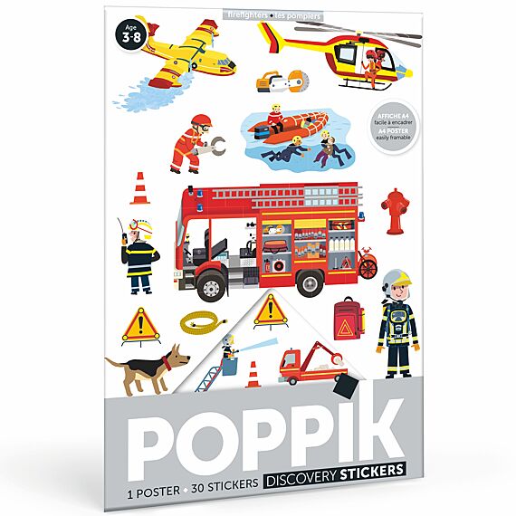 Mini Discovery Poster + 30 Stickers Fireman | 3-8 Jaar