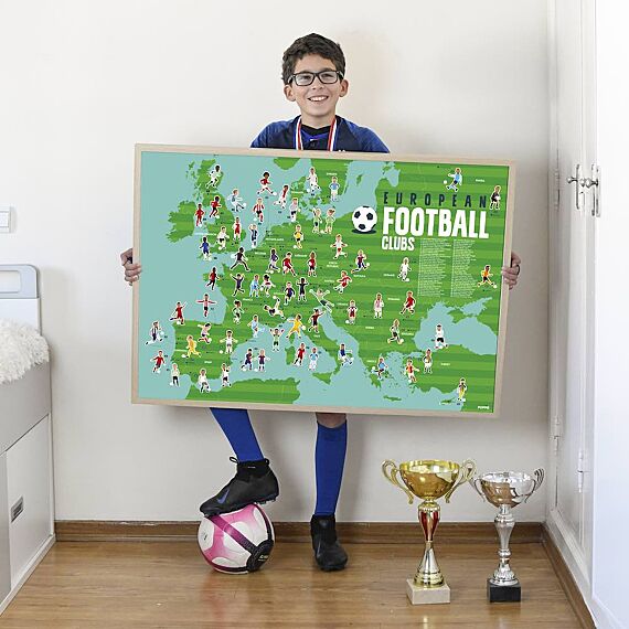 Educatieve Xxl Poster + 60 Stickers Football | 6-12 Jaar