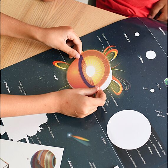 Educatieve Xxl Poster + 40 Stickers Astronomy | 7-12 Jaar