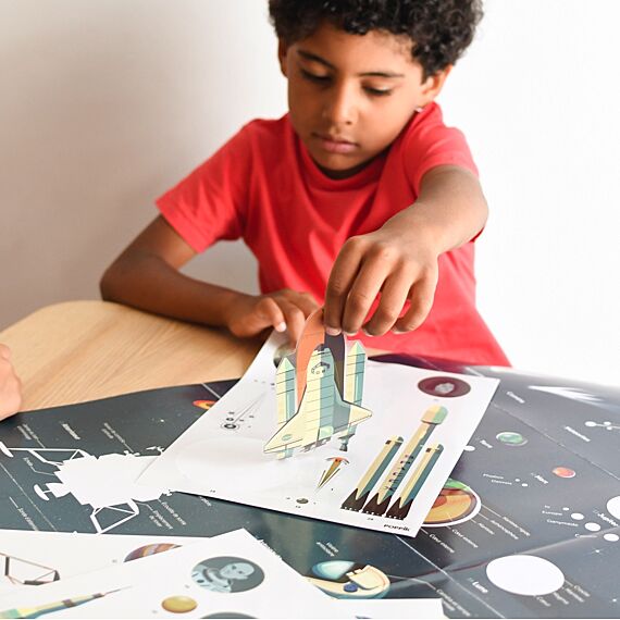 Educatieve Xxl Poster + 40 Stickers Astronomy | 7-12 Jaar