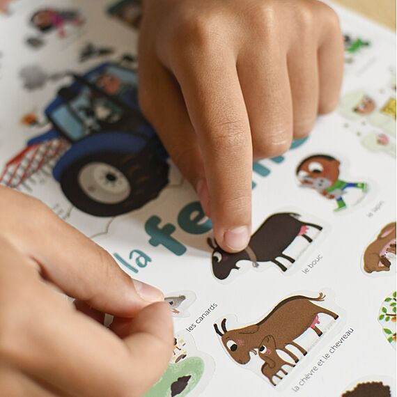 Mini Discovery Poster + 27 Stickers Farm | 3-8 Jaar