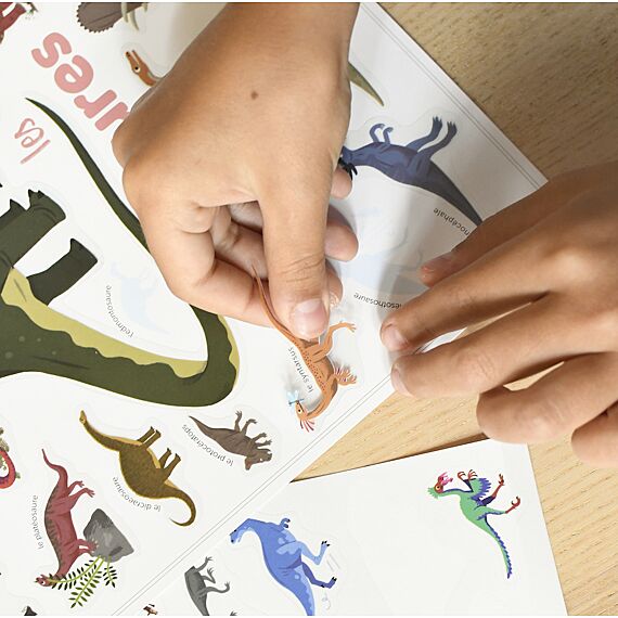 Mini Discovery Poster + 30 Stickers Dinosaurs | 3-8 Jaar