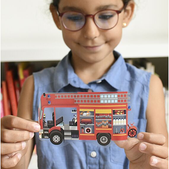 Mini Discovery Poster + 30 Stickers Fireman | 3-8 Jaar