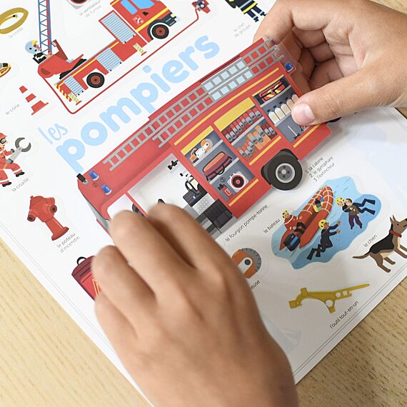 Mini Discovery Poster + 30 Stickers Fireman | 3-8 Jaar