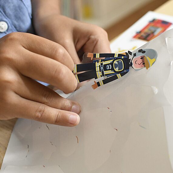 Mini Discovery Poster + 30 Stickers Fireman | 3-8 Jaar