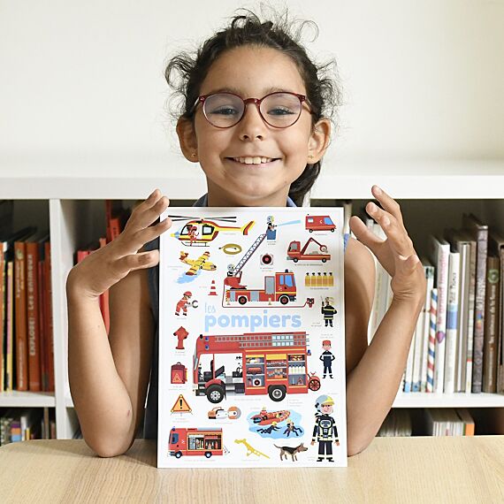 Mini Discovery Poster + 30 Stickers Fireman | 3-8 Jaar