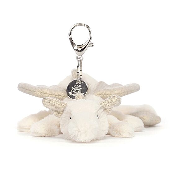 Sleutelhanger Snow Dragon Bag Charm - 12 cm