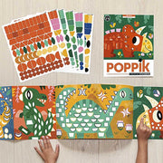 Poster + 520 Stickers Panoramas Dinosaurs | 3 - 6 Jaar - Stickers en stickersets Poppik - In den Olifant