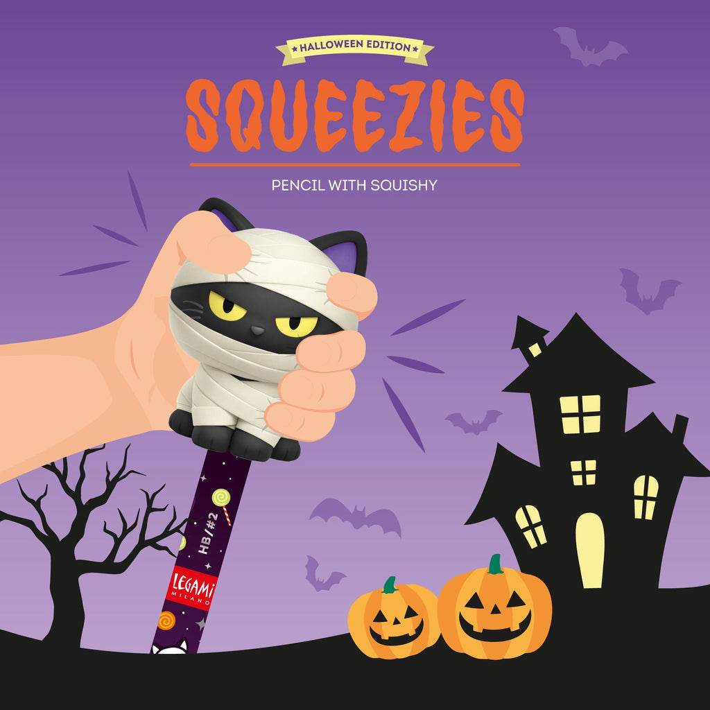 Potlood met squishy Squeezies - Poesje - Schrijfwaren Legami - In den Olifant
