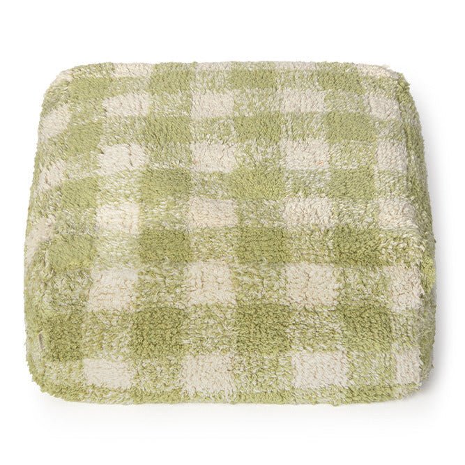 Pouf Vichy Matcha - 40 x 40 x 20 cm - Kinderzetels en poefs Lorena Canals - In den Olifant