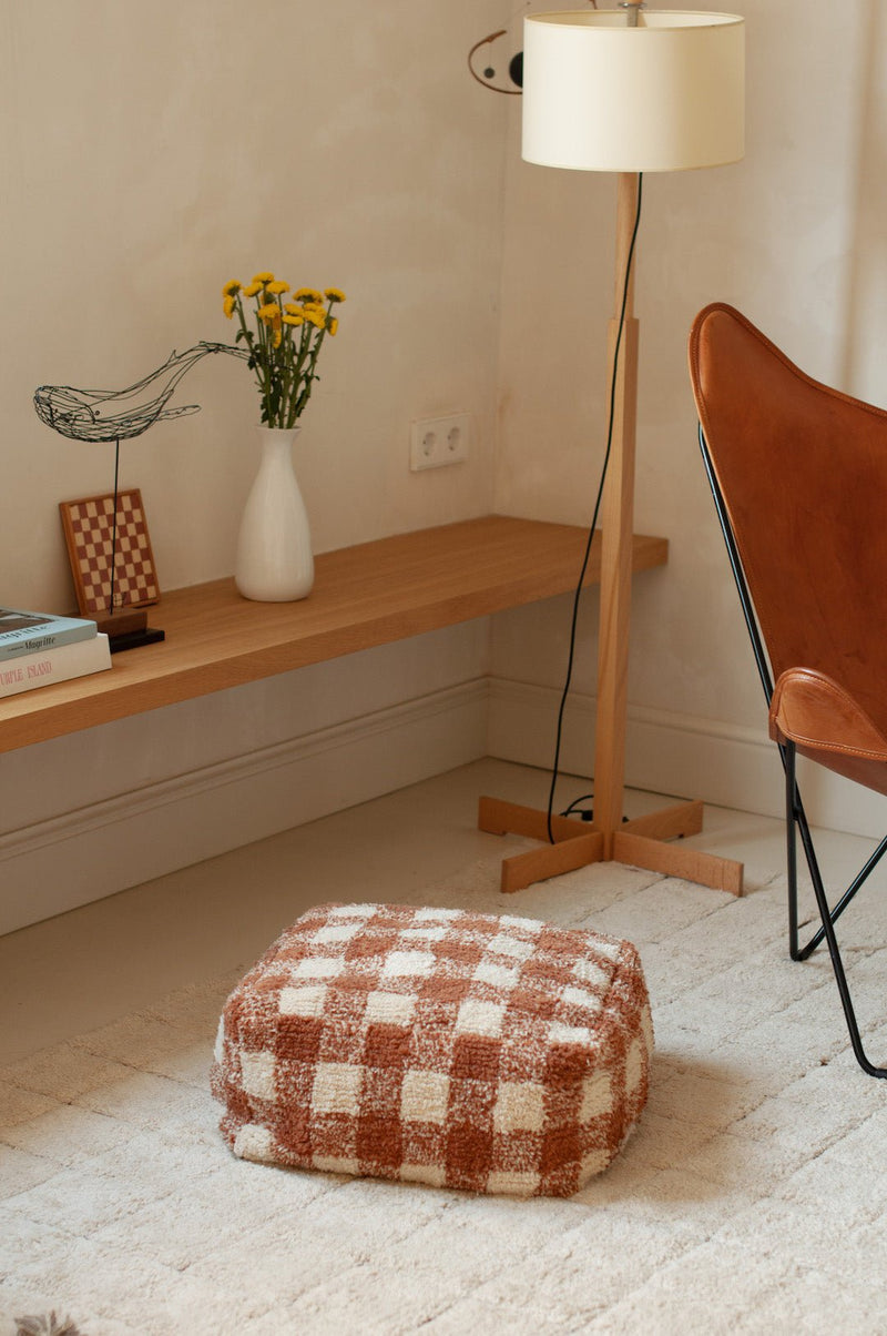 Pouf Vichy Toffee - Kinderzetels en poefs Lorena Canals - In den Olifant