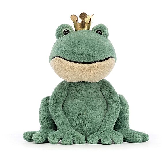 Knuffel Kikker Fabian Frog Prince | 23 Cm