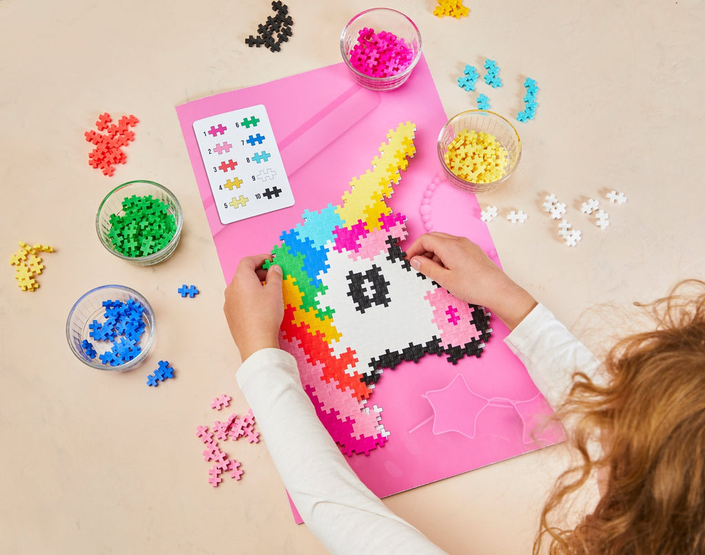 Puzzle by Number eenhoorn Plus - Plus: 250 stuks - Bouwsets Plus Plus - In den Olifant
