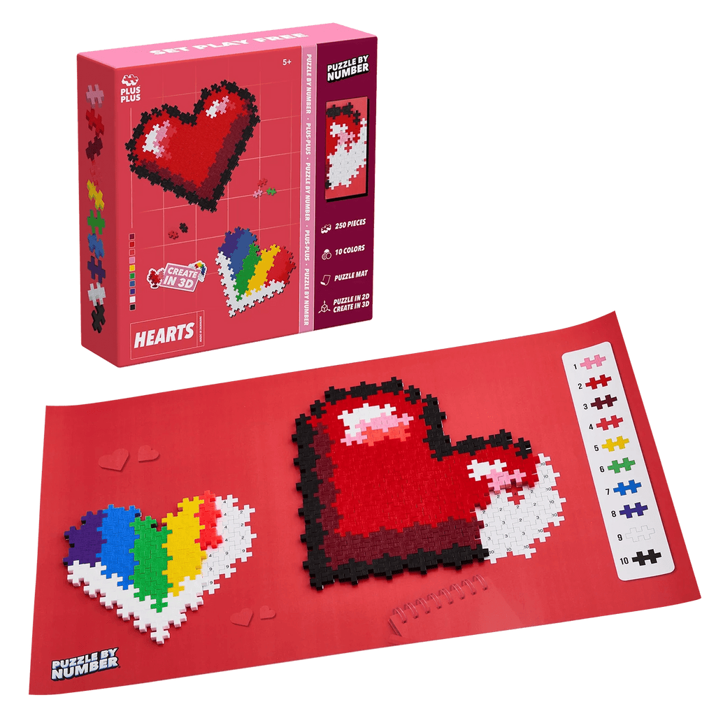 Puzzle by Number hart Plus - Plus: 250 stuks - Speciale puzzels Plus - Plus - In den Olifant