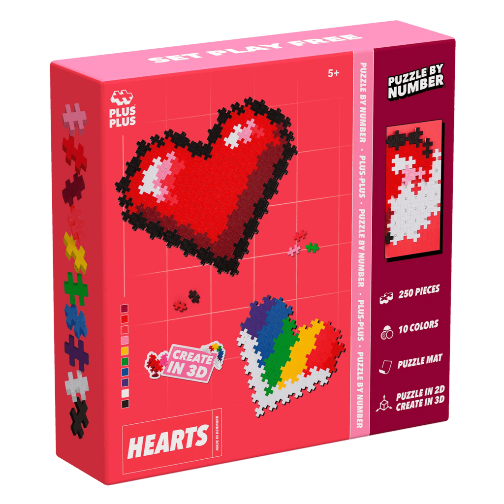 Puzzle by Number hart Plus - Plus: 250 stuks - Speciale puzzels Plus - Plus - In den Olifant