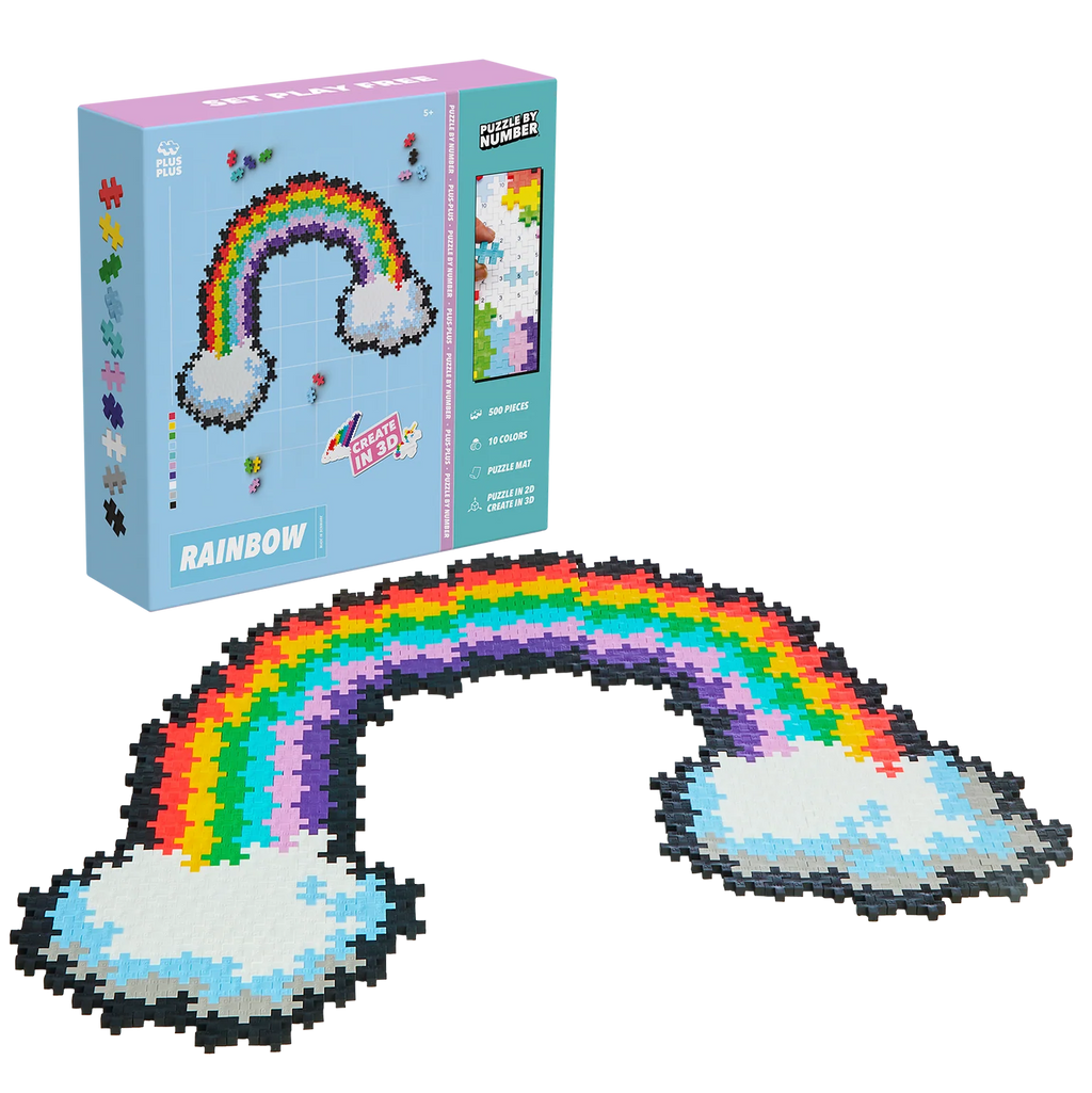 Puzzle by Number regenboog Plus - Plus: 500 stuks - Speciale puzzels Plus - Plus - In den Olifant