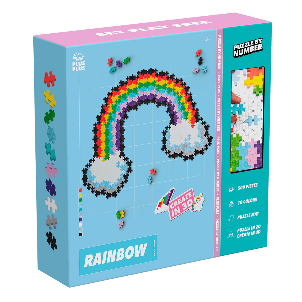 Puzzle by Number regenboog Plus - Plus: 500 stuks - Speciale puzzels Plus - Plus - In den Olifant