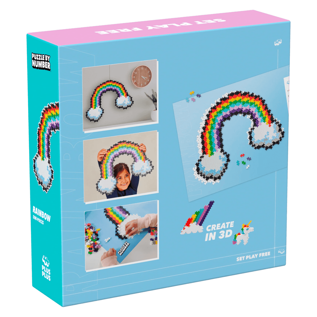 Puzzle by Number regenboog Plus - Plus: 500 stuks - Speciale puzzels Plus - Plus - In den Olifant