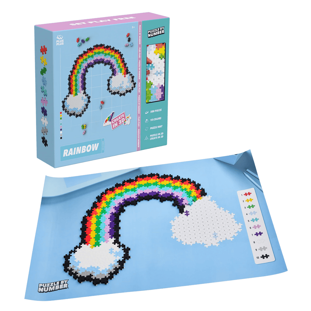 Puzzle by Number regenboog Plus - Plus: 500 stuks - Speciale puzzels Plus - Plus - In den Olifant