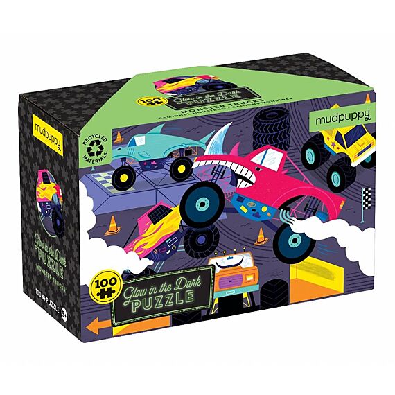 100 Pcs Glow In Dark Puzzle/Monster Trucks