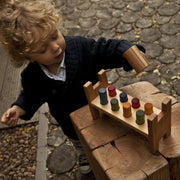 rainbow pound-a-peg - Activiteitenspeelgoed Wooden Story - In den Olifant