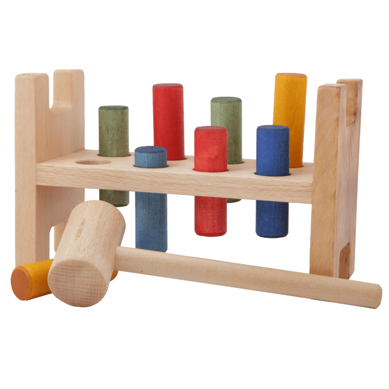 rainbow pound-a-peg - Activiteitenspeelgoed Wooden Story - In den Olifant
