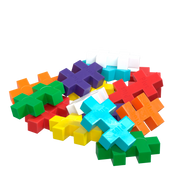 Rainbow Tube Plus - Plus BIG - 15 bouwstenen - Bouwsets Plus Plus - In den Olifant