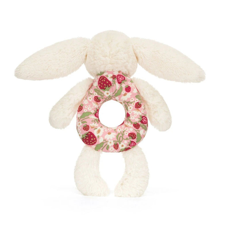 Rammelaar Blossom Cream Bunny Berry Ring Rattle - Rammelaars Jellycat - In den Olifant