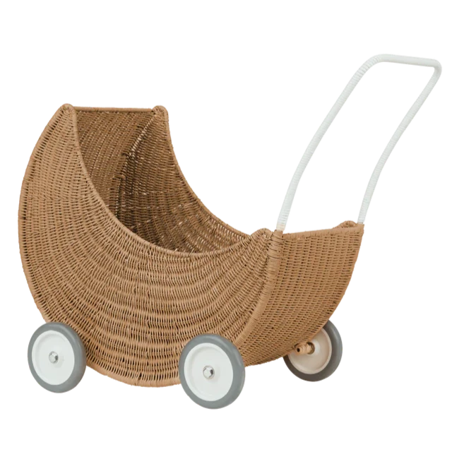 Rotan Poppenwagen - Moon Strolley Naturel