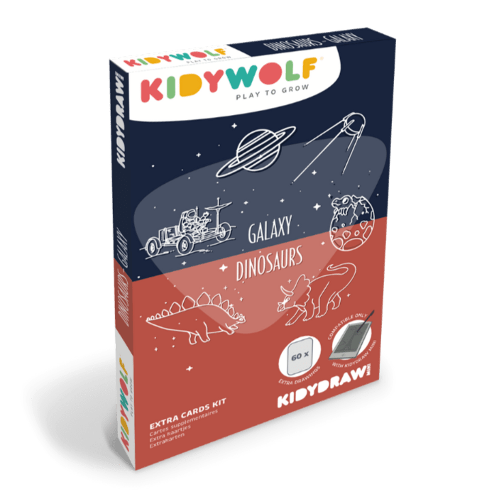 Refill Kidydraw Mini - Galaxy & Dinosaurs - Kleuren en tekenen Kidywolf - In den Olifant