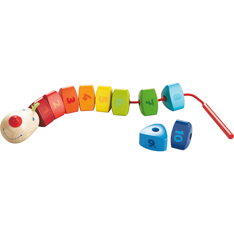 Rijgspel Cijferdraak - Kralen rijgen Haba - In den Olifant