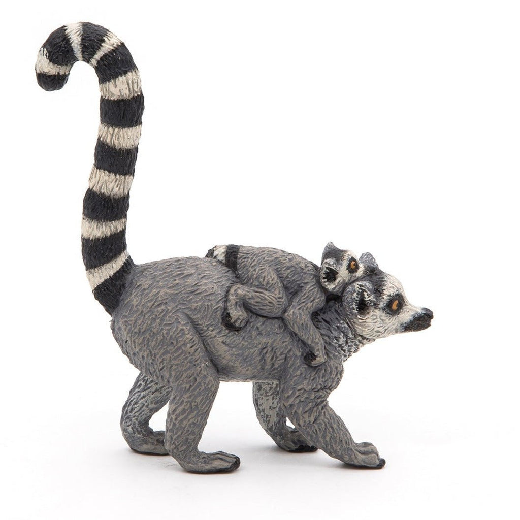 Ringstaartmaki Met Jong - Speelfiguren Papo - In den Olifant