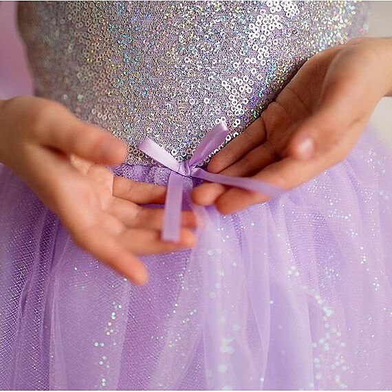 Paarse Verkleedjurk - Sequins Princess Dress Lilac