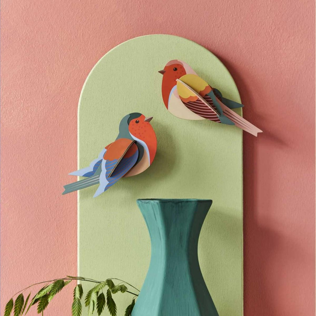 Muurdecoratie Wall Art Garden Birds - Robins