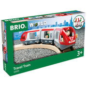 Rode Passagierstrein Travel Train met 2 figuurtjes - Treinen Brio - In den Olifant