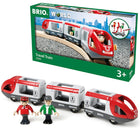 Rode Passagierstrein Travel Train met 2 figuurtjes - Treinen Brio - In den Olifant