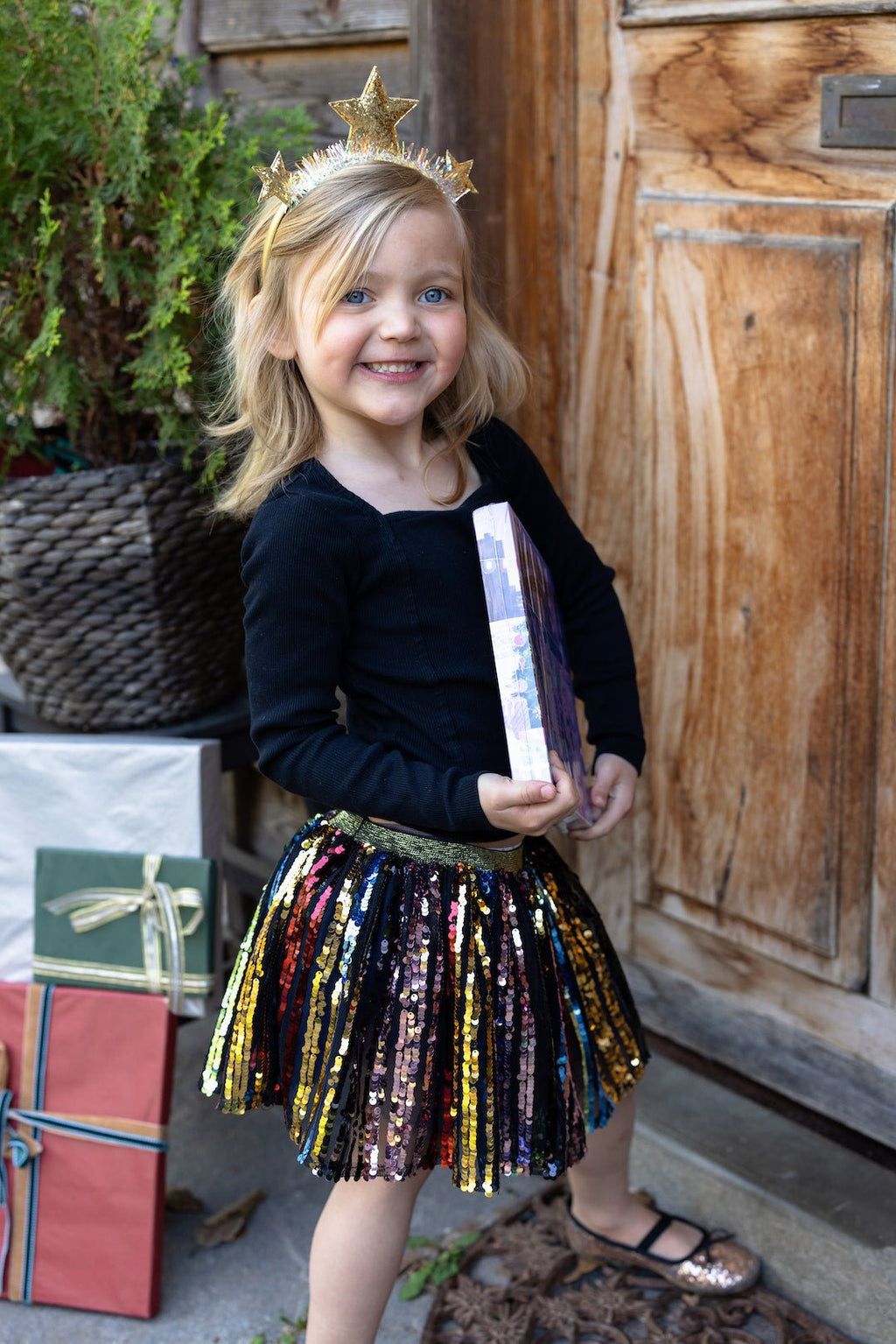 Rokje Sequins Show Stopper Skirt - 4 tot 6 jaar - Verkleedvleugels en rokje Great Pretenders - In den Olifant
