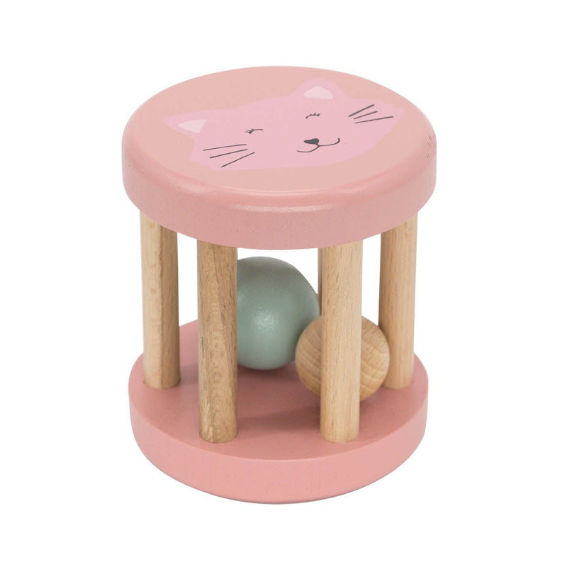 Rollende houten rammelaar - Mrs. Cat - Rammelaars Trixie - In den Olifant