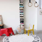 Rond ABC Tapijt Naturel Zwart - 150 cm - Tapijten Lorena Canals - In den Olifant