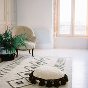 Rond Kussen Circle Zwart - 48 x 48 cm - Kussens Lorena Canals - In den Olifant