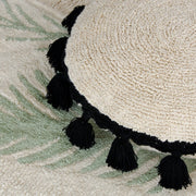 Rond Kussen Circle Zwart - 48 x 48 cm - Kussens Lorena Canals - In den Olifant