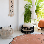 Rond Kussen Circle Zwart - 48 x 48 cm - Kussens Lorena Canals - In den Olifant