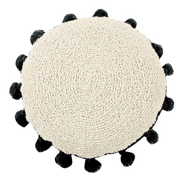 Rond Kussen Circle Zwart - 48 x 48 cm - Kussens Lorena Canals - In den Olifant