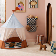 Rond speeltapijt Play mat circus teal - 112 cm - Speelmatten en - bogen Kid's Concept - In den Olifant