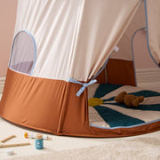 Rond speeltapijt Play mat circus teal - 112 cm - Speelmatten en - bogen Kid's Concept - In den Olifant